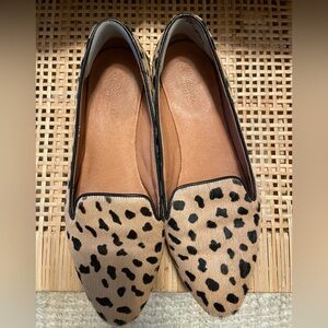Madewell animal print smoking loafers